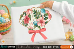 Elegant Floral Fan Sublimation PNG Design for T-Shirt Print Product Image 3