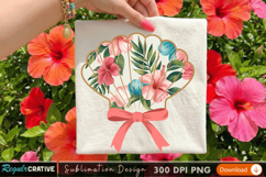 Elegant Floral Fan Sublimation PNG Design for T-Shirt Print Product Image 1
