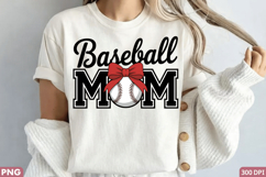 Baseball Mom Sublimation &amp; Printable PNG Design Product Image 1