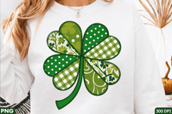 Four leaf clover sweatshirt, lucky clover shirt, St. Patrick Product Image 2