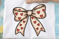 Valentine bow design, heart bow graphic, cute love bow PNG Product Image 3