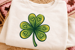 Four leaf clover shirt, shamrock heart design tee,Patrick's Product Image 3