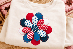 Patriotic Bow Sublimation PNG Design for DIY Crafts Product Image 3
