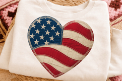 American Flag Heart Sublimation PNG Design,American flag PNG Product Image 3