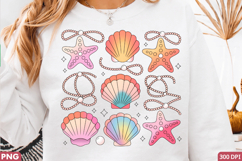 Sea Starfish PNG Design,starfish png,seashell png, pearl png Product Image 2