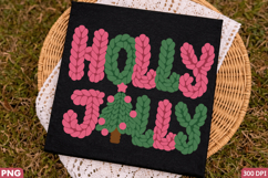 Holly Jolly Sublimation PNG Design for T-Shirt and Laser Product Image 1