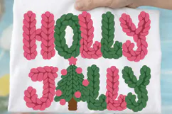 Holly Jolly Sublimation PNG Design for T-Shirt and Laser Product Image 3