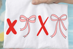 Valentine bow pattern, XOXO bow design, love bow sweatshirt Product Image 2