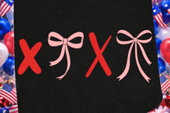 Valentine bow pattern, XOXO bow design, love bow sweatshirt Product Image 3