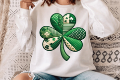 St. Patrick's Day Four-Leaf Clover Sublimation PNG Design Product Image 2