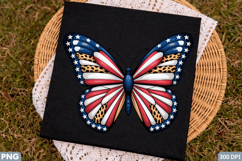 American Flag Butterfly Sublimation PNG Design for T-Shirt Product Image 1