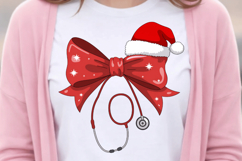 Christmas Bow Sublimation &amp; Print Design - 300 DPI PNG Product Image 3