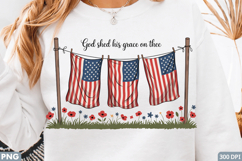 Vintage Patriotic American Flags Sublimation PNG Design Product Image 3
