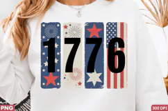 1776 Patriotic Sublimation PNG Design for T-Shirt Printing Product Image 2