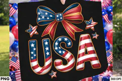 USA-Themed Sublimation PNG Design for T-Shirt and Laser Product Image 1