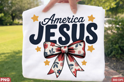 America Jesus Sublimation PNG Design for T-Shirt Printing Product Image 2