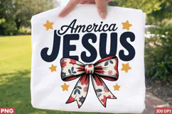 America Jesus Sublimation PNG Design for T-Shirt Printing Product Image 2