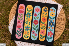 Colorful Floral Sublimation PNG Design Product Image 1