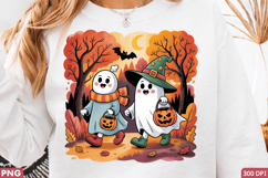 Halloween Sublimation PNG Design,Cute Pumpkins and Ghosts Product Image 3