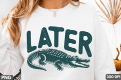 Sublimation PNG Design: Later Alligator Logo PNG Design Product Image 2