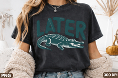 Sublimation PNG Design: Later Alligator Logo PNG Design Product Image 3