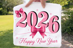2026 Happy New Year Sublimation PNG Design for DIY Crafts Product Image 3