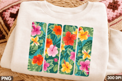 Vibrant Floral Sublimation Design for T-Shirt PNG Design Product Image 2