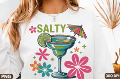 Salty Margarita Sublimation Design for T-Shirt ,Salty Margar Product Image 3