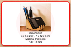 Laser cut Phone holder Pencil box SVG template Product Image 3