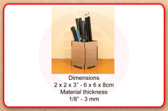 Laser cut Phone holder Pencil box SVG template Product Image 2