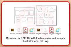 Laser cut Phone holder Pencil box SVG template Product Image 6
