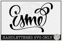 Esme - Handlettered Name SVG Cut file Product Image 1