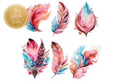 Boho Esoteric Watercolor Clipart Set - 25 .PNG Files Product Image 5