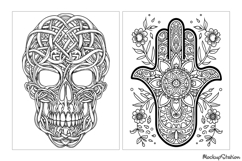 Wiccan Coloring Pages | Witchy Coloring Page for Adults Product Image 2