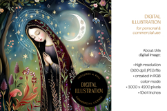 Botanical Virgin Mary Illustration Product Image 4