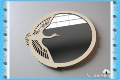 Wall mirror with bird decoration, perfect as a gift Product Image 4