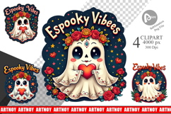 Espooky Ghost Clipart Product Image 1