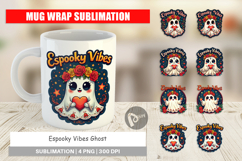 Espooky Ghost Mug Wrap Product Image 1