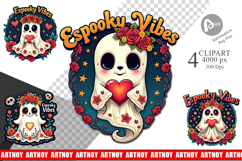 Espooky Ghost Clipart Product Image 1