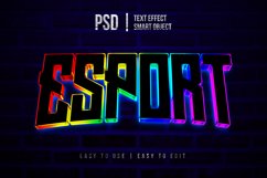 3d neon shine editable text effect, glow neon text style Product Image 1