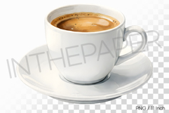 Classic single shot hot Espresso PNG coffee drink Clipart Product Image 1