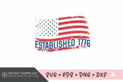 Established 1776 SVG ,America y'all SVG ,USA Celebration SVG Product Image 1