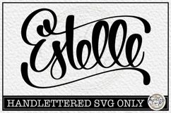 Estelle - Handlettered Name SVG Cut file Product Image 1