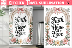 Easter kitchen towel sublimation | Christian kitchen towel Product Image 1