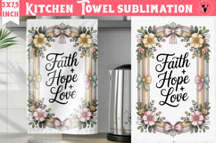 Easter kitchen towel sublimation | Christian kitchen towel Product Image 1