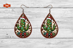 Western Christmas Teardrop Earring Png Product Image 1