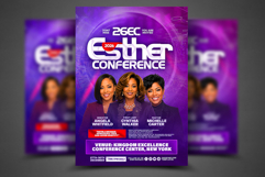 Esther Conference Church Flyer PSD Product Image 1