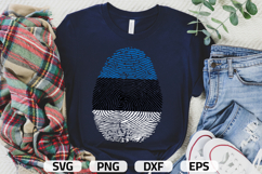 Estonia SVG | Estonia Flag Fingerprint | SVG PNG DXF EPS Product Image 1
