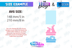 Easter 3D Layered Card Bundle | Pop Up Easter Bunny Card SVG Product Image 8