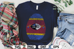 Eswatini SVG | Eswatini Flag Fingerprint | SVG PNG DXF EPS Product Image 1
